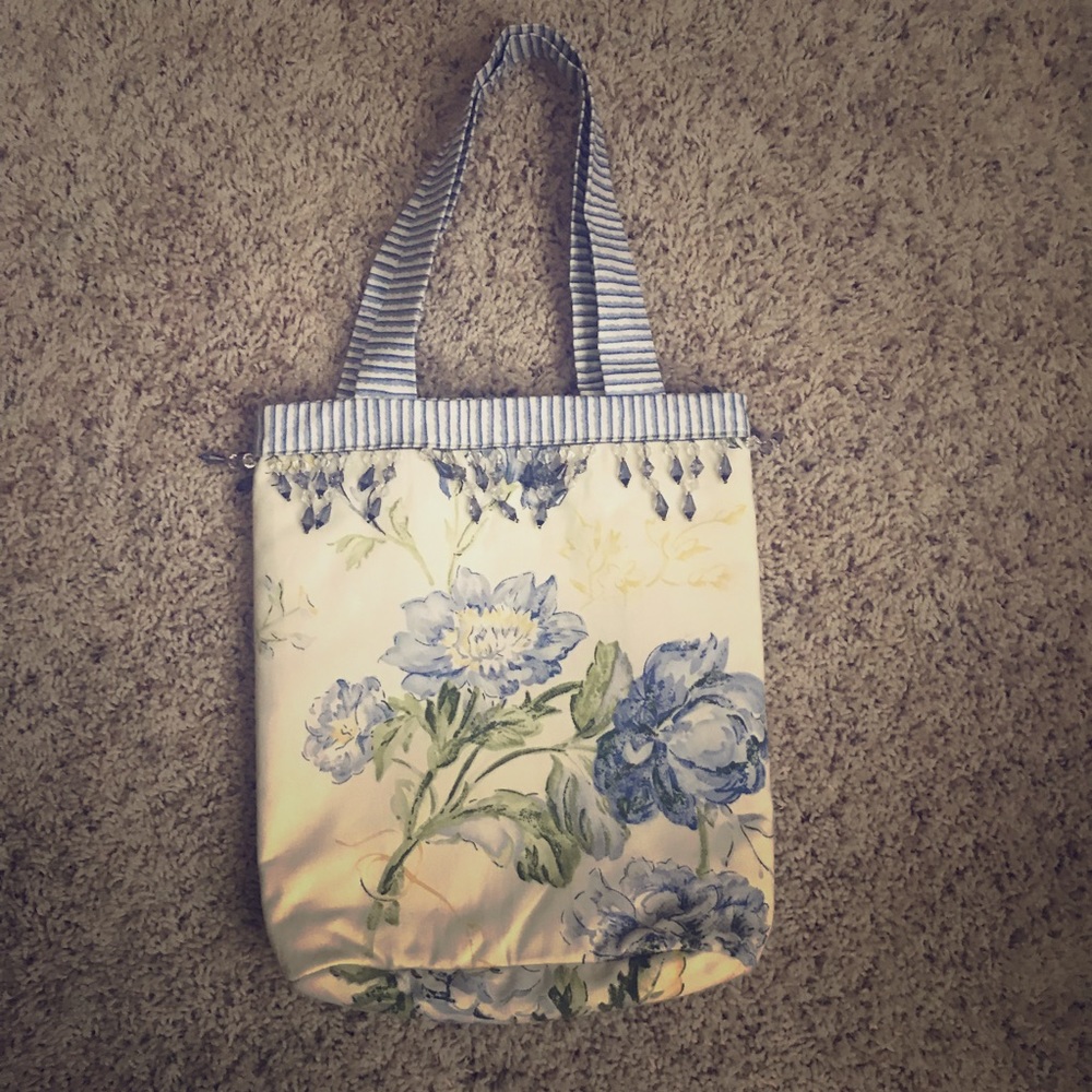 NWOT Handmade Embellished Tote Bag